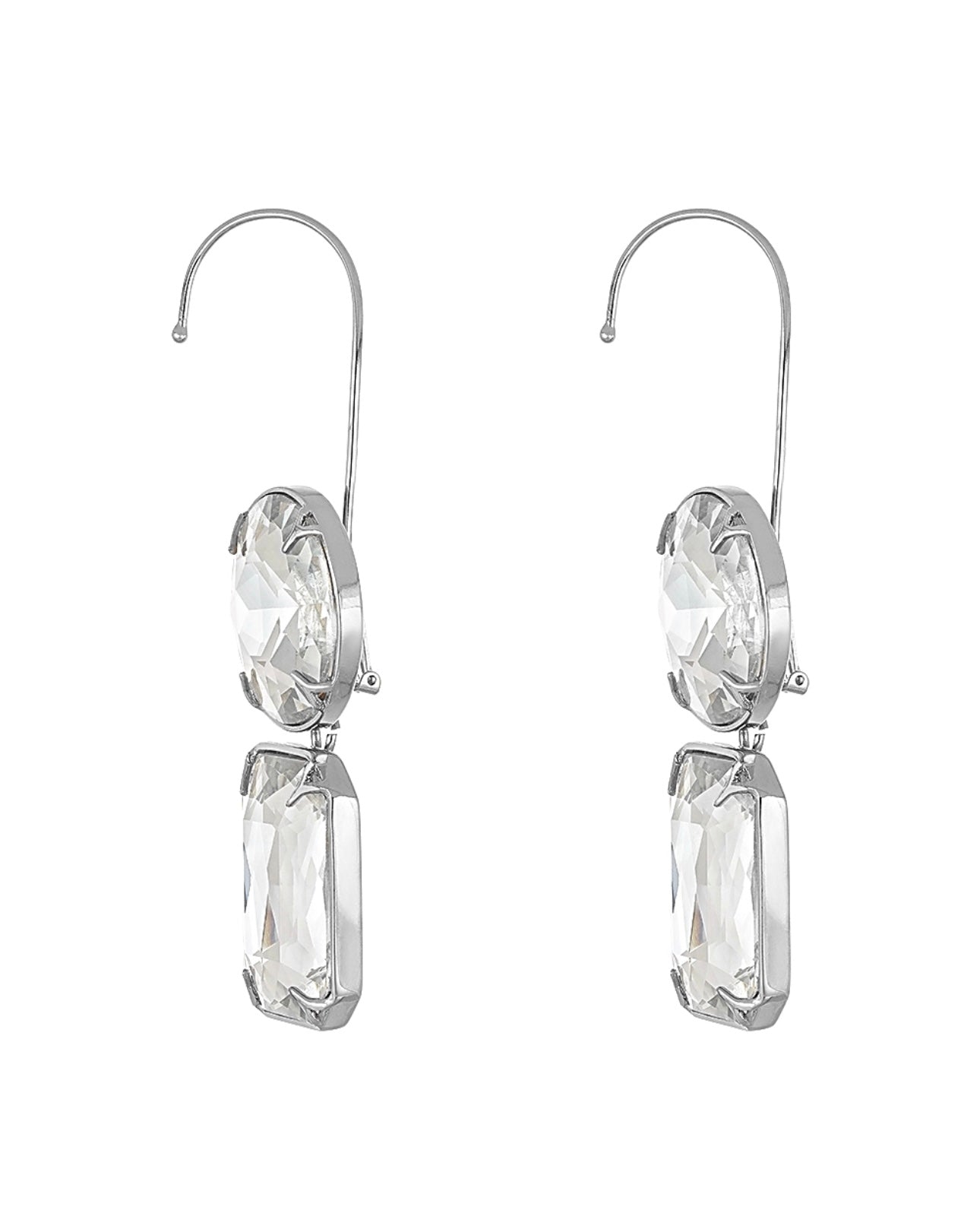 Brinco Maxi Cristais Duplo